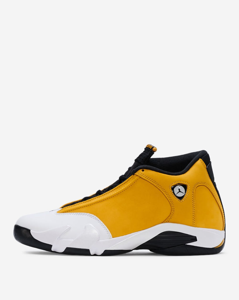 black and yellow jordan 14s