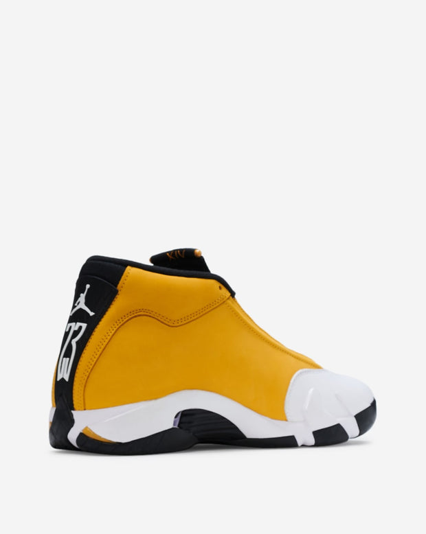 black and yellow jordan 14