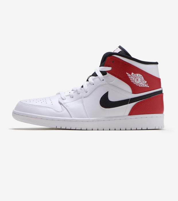 jordan air 1 mid red and white