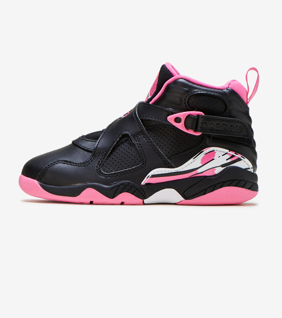 black and pink jordan 8