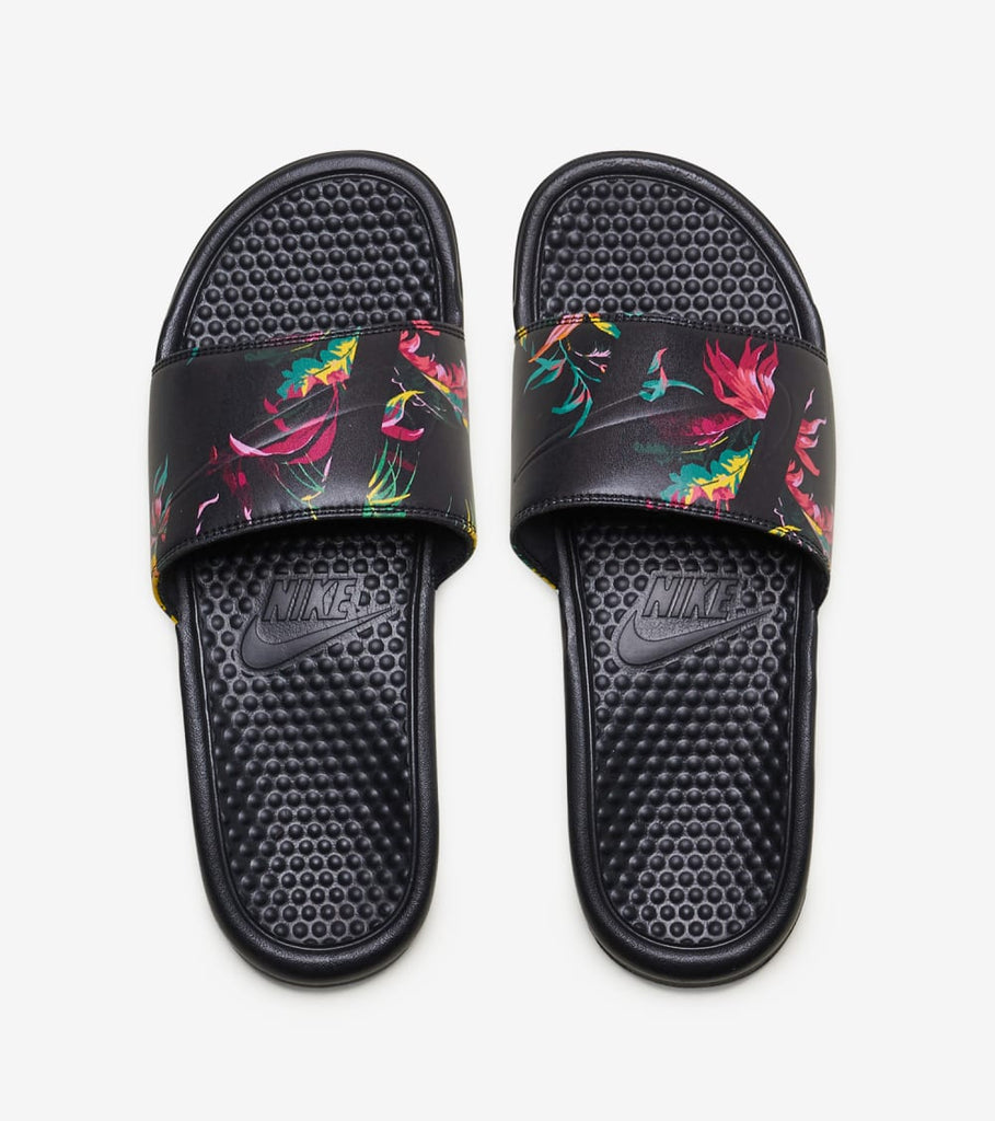 nike floral slippers