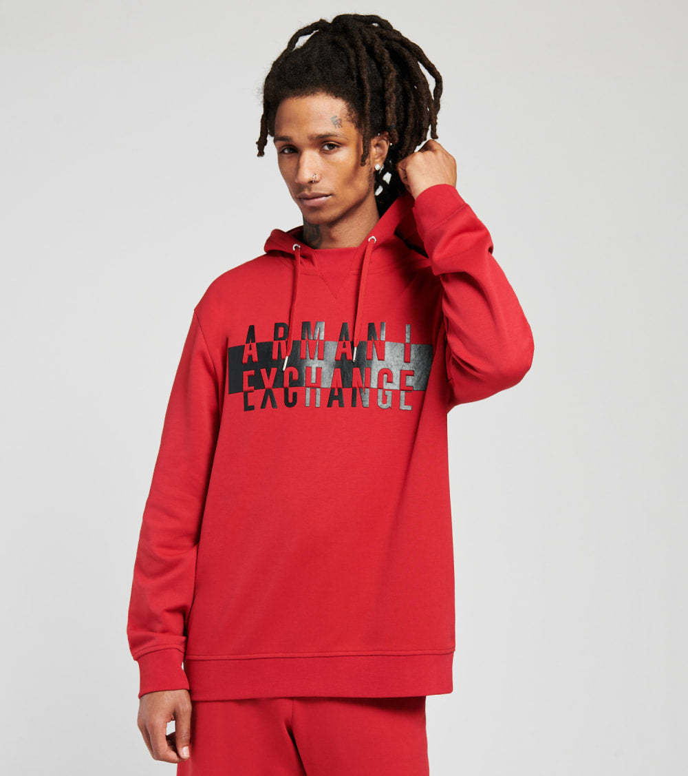 armani exchange red sweatshirt