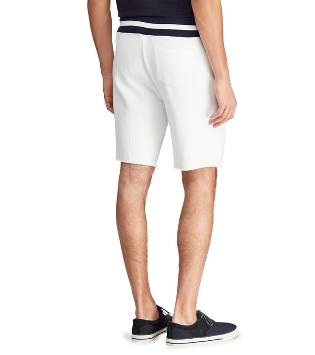 polo cotton blend fleece shorts