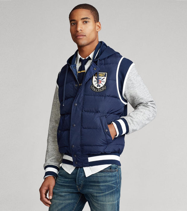 ralph lauren quilted baseball jacket