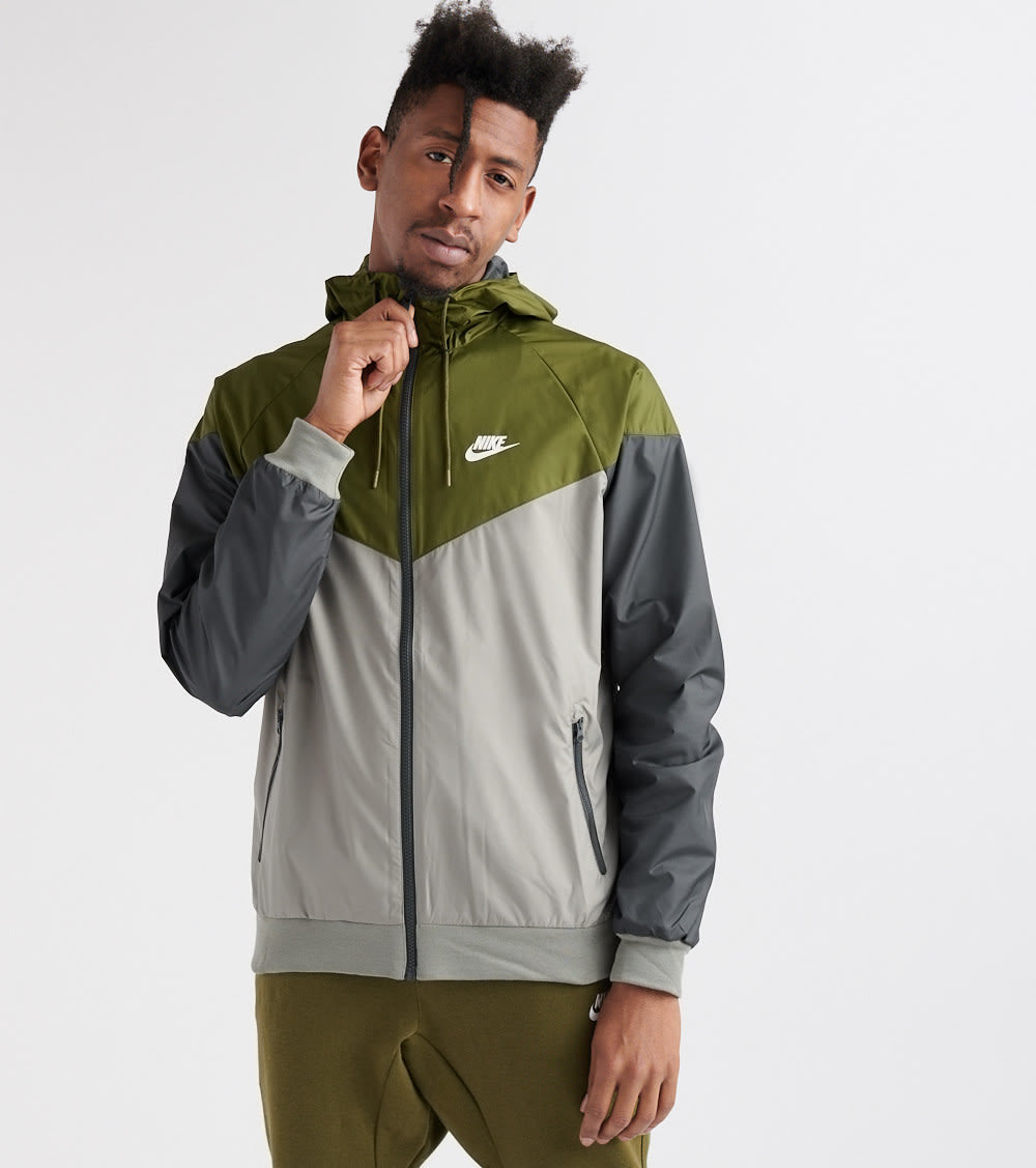 olive green nike windbreaker