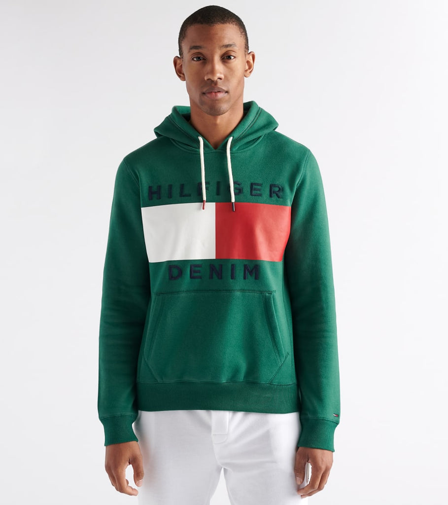 tommy hilfiger green hoodie