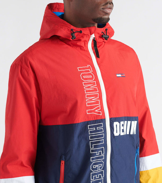 tommy hilfiger red rain jacket