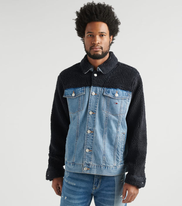 tommy hilfiger sherpa trucker jacket