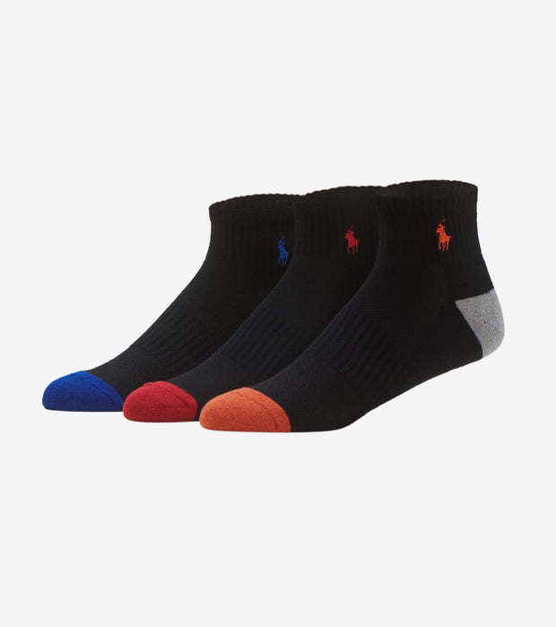 Polo 6 Pack Peds Socks (Black 