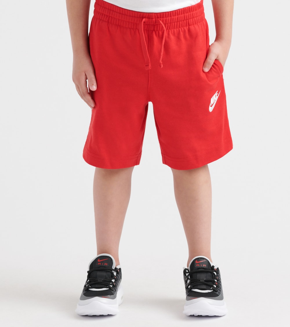 red nike cotton shorts