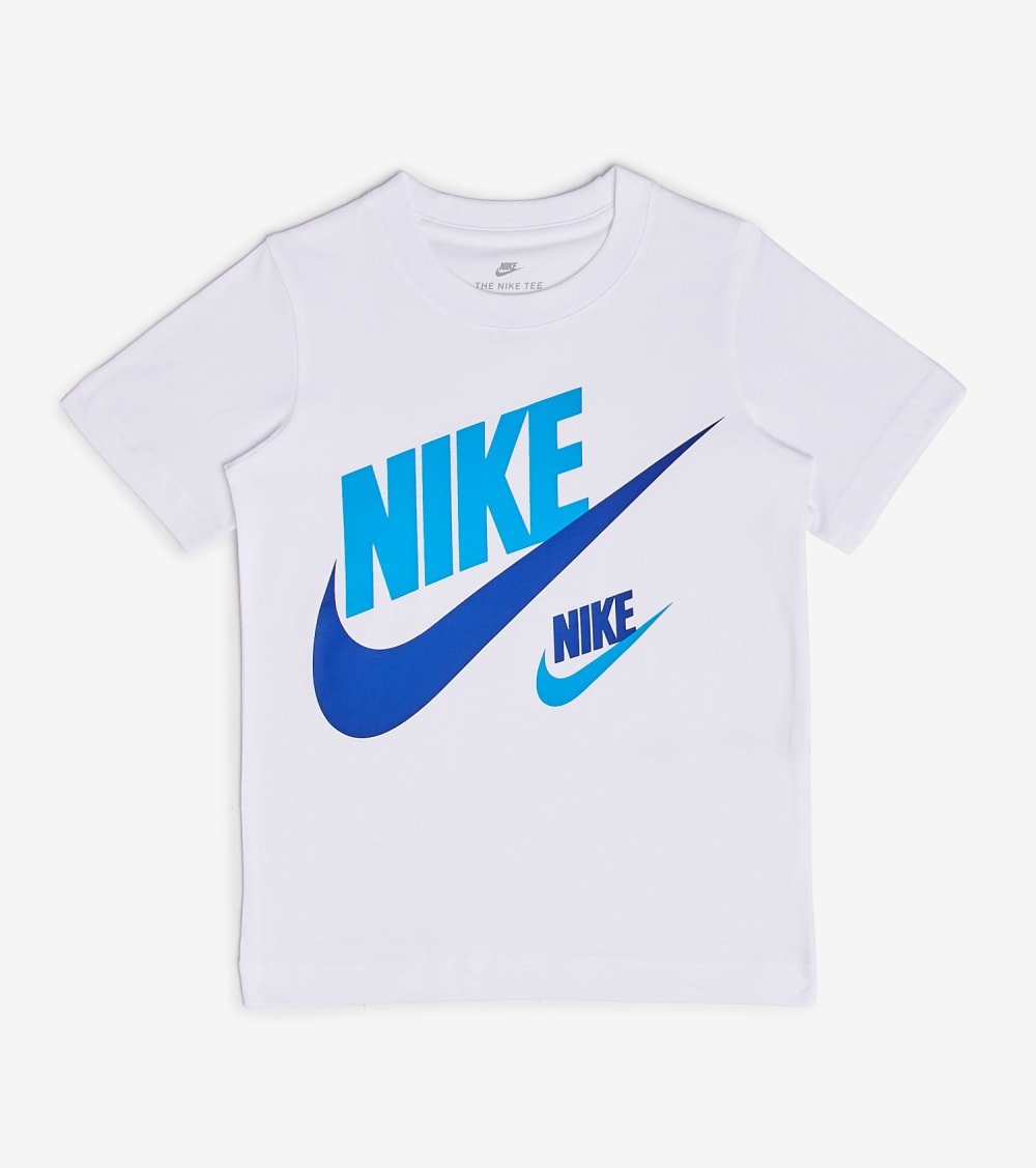 white and royal blue nike t shirt