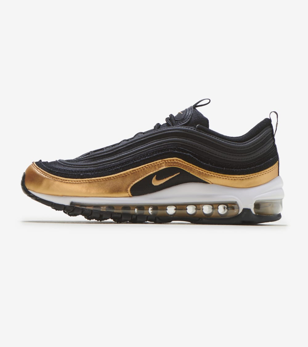 air max 97 leather black gold