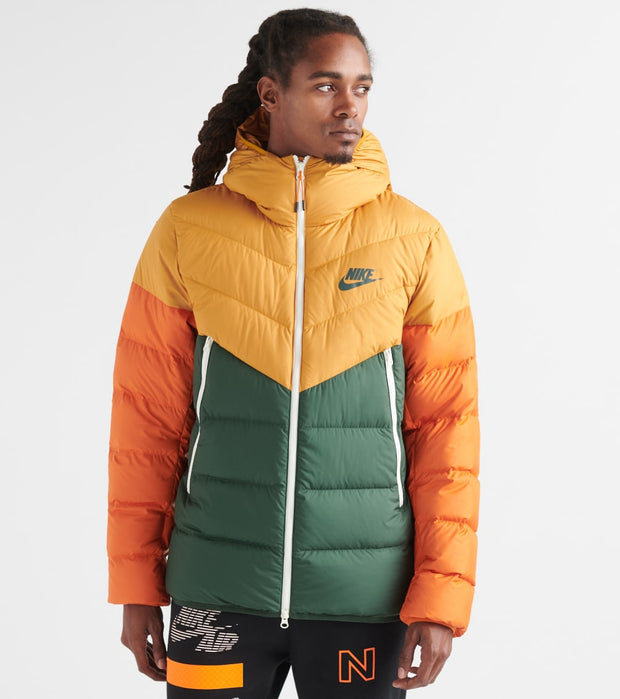 gold nike puffer jacket