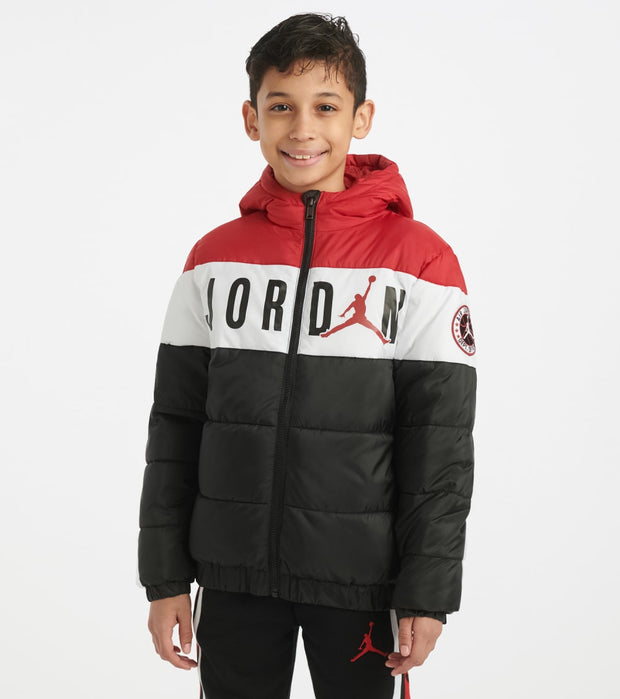 jordan color block puffer jacket