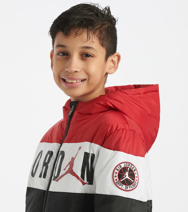 jordan color block puffer jacket