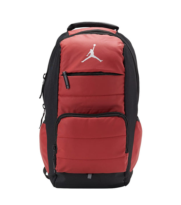 white and gold jordan backpack