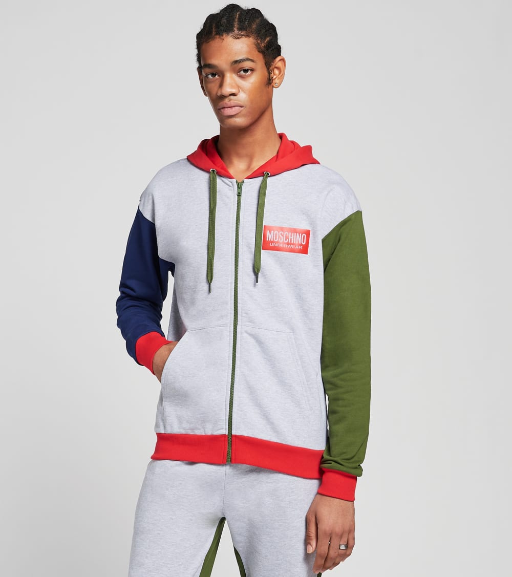 Moschino Colorblock Zip Up Hoodie (Multi) - A17148111-1888 | Jimmy Jazz
