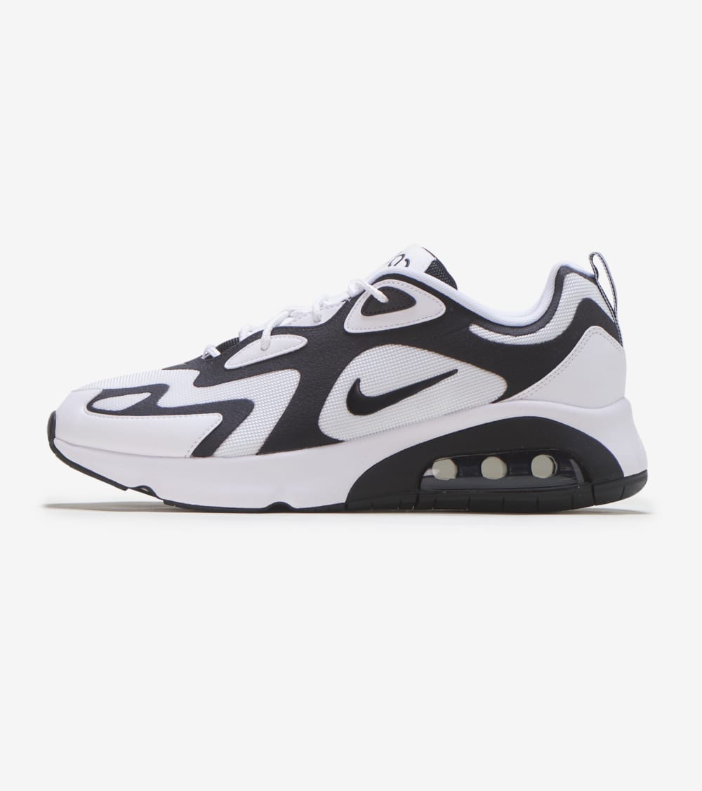 Nike Air Max 200 Shoes in White/Black 