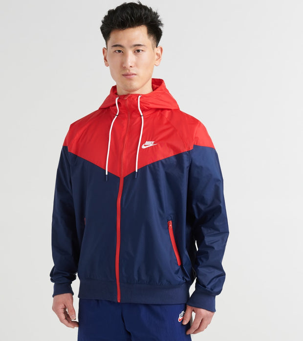 red and navy blue nike windbreaker