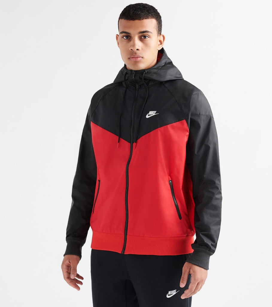 nike windrunner red and black