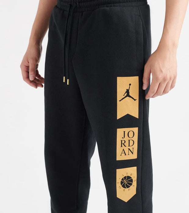 black and gold jordan pants