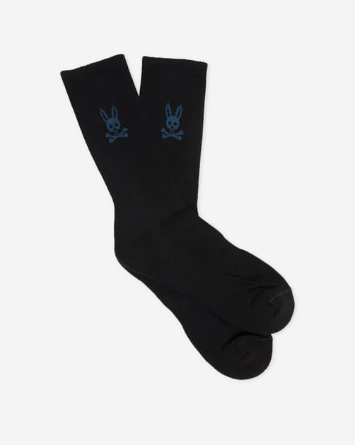 Psycho Bunny Bunny Crew Socks (Black) - B6F441T1PB-001 | Jimmy Jazz