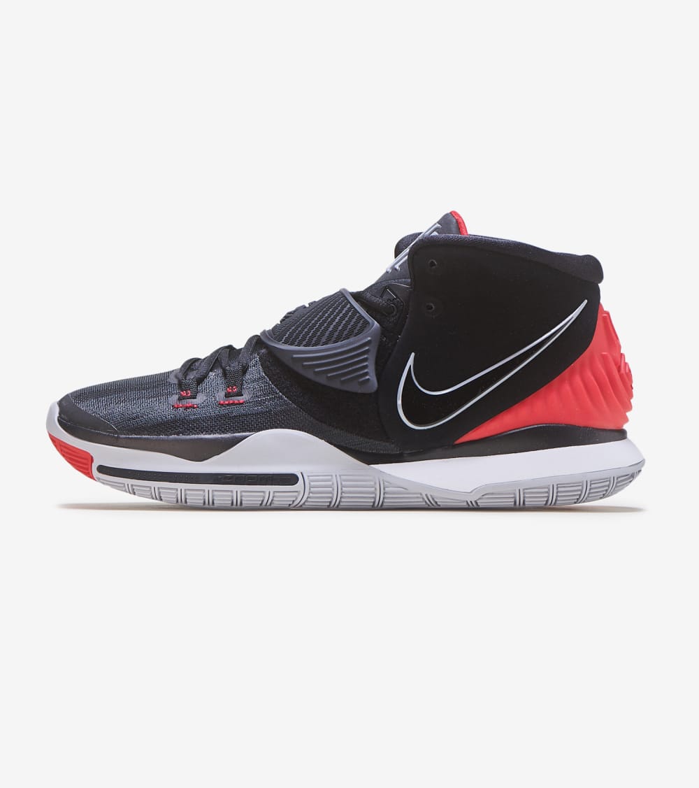 kyrie shoes black and red