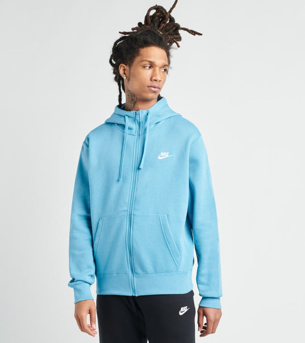 nike blue zip hoodie