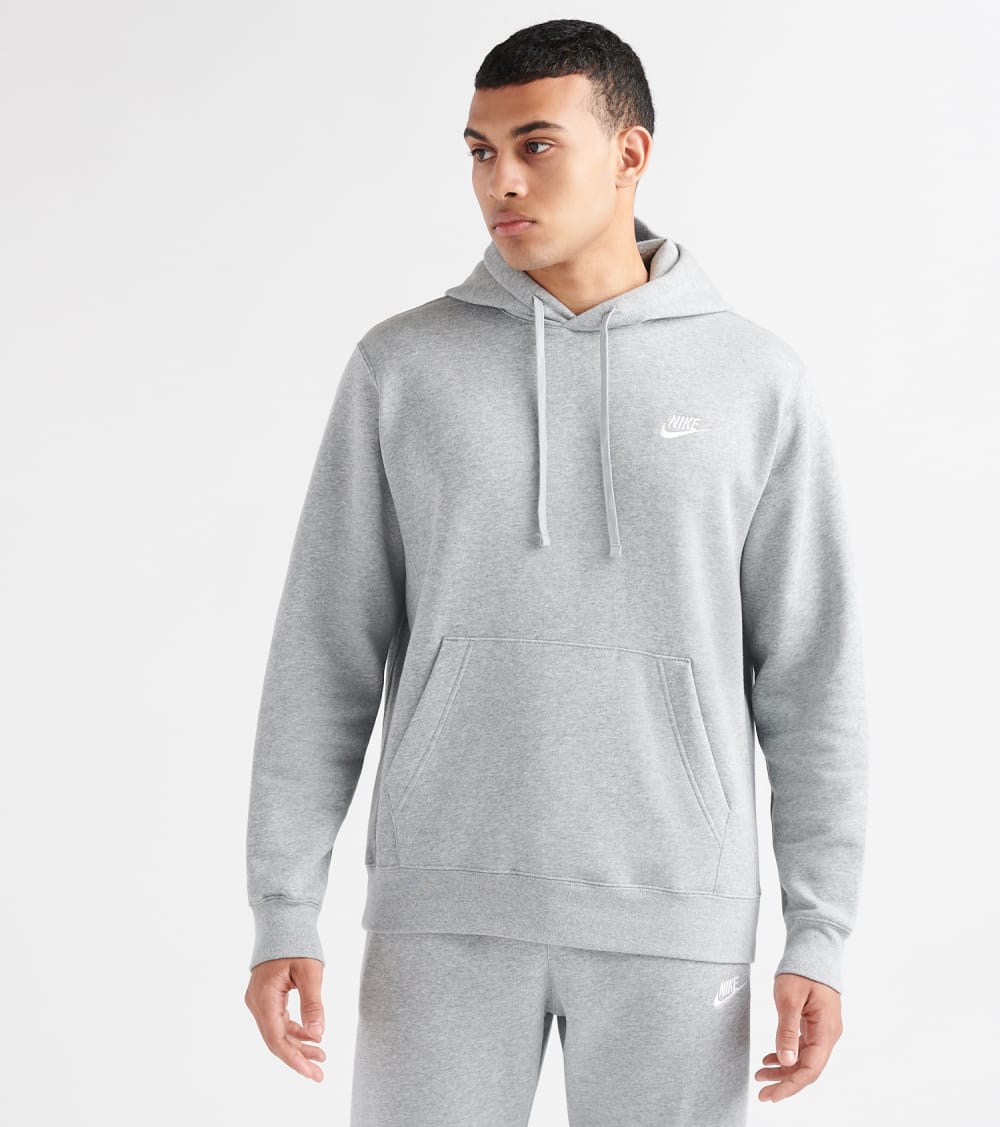 nike grey club hoodie