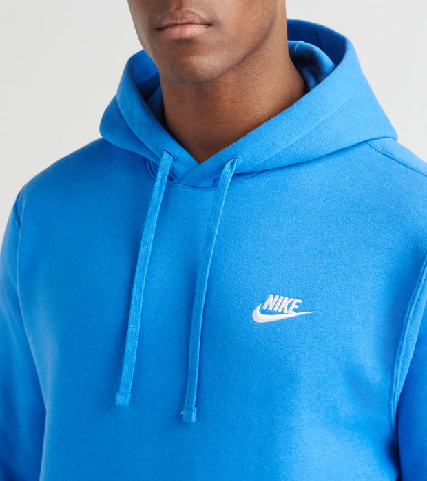 nike club hoodie pacific blue