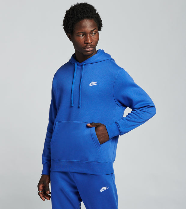 nike club hoodie blue