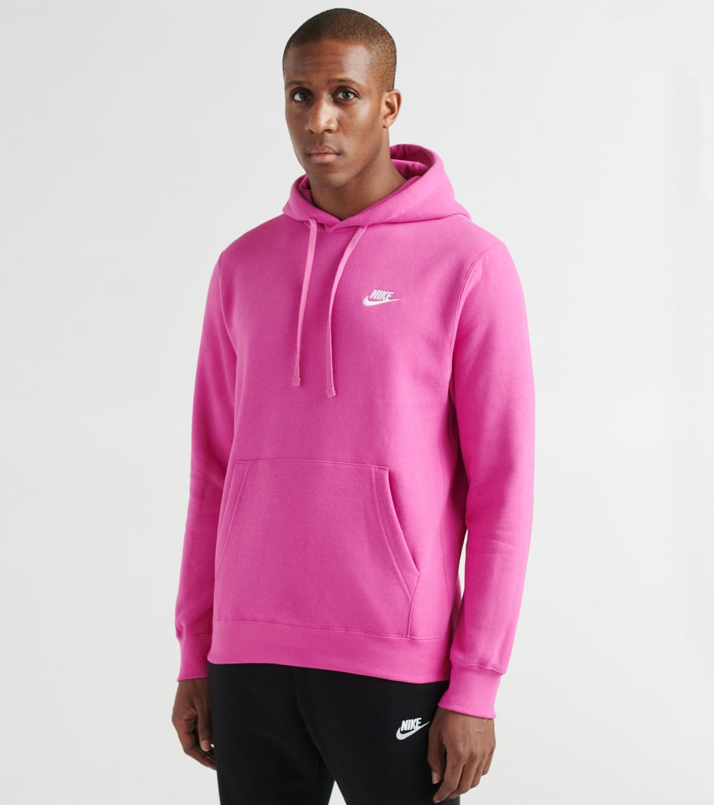 nike sportswear club fleece hoodie pink