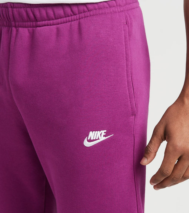 purple nike fleece shorts