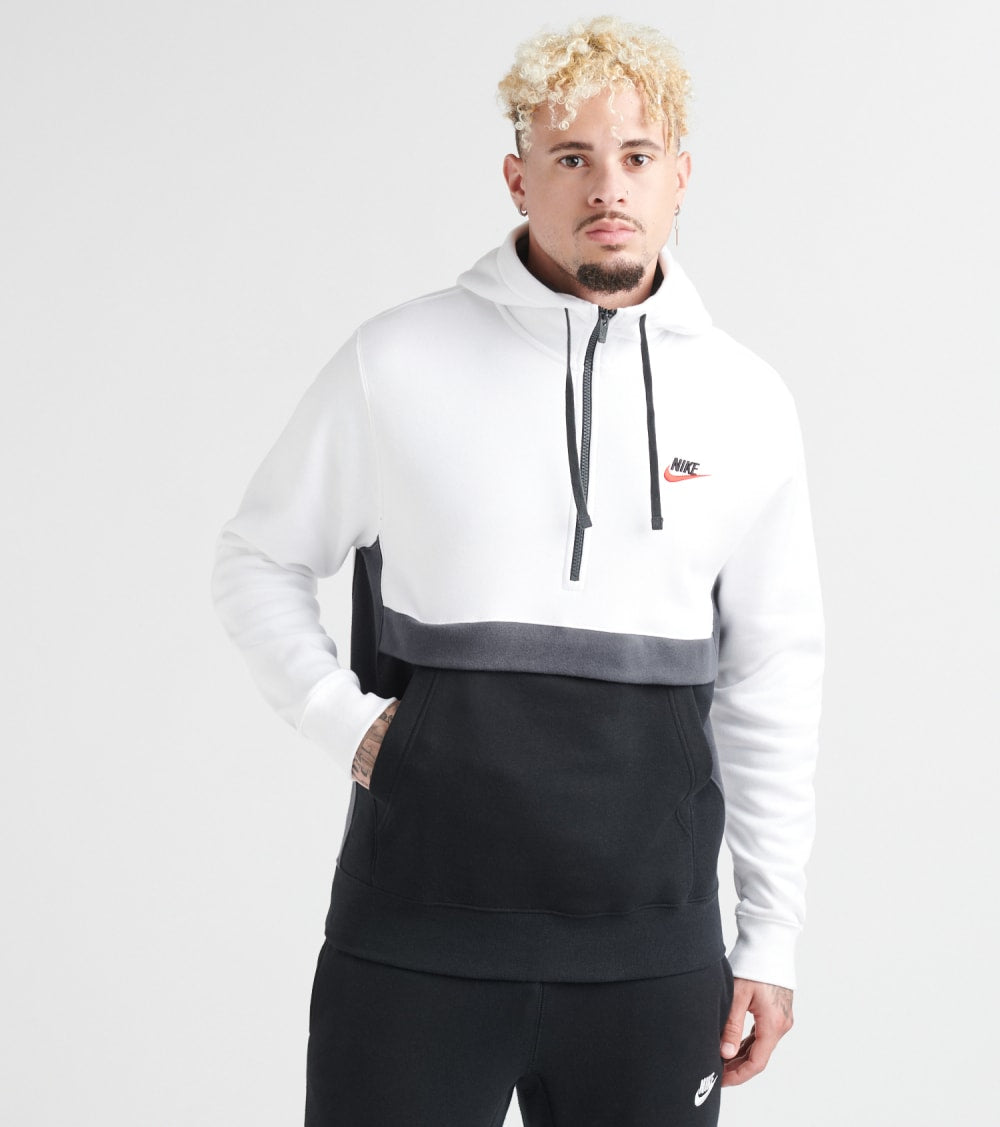 nike half zip club hoodie