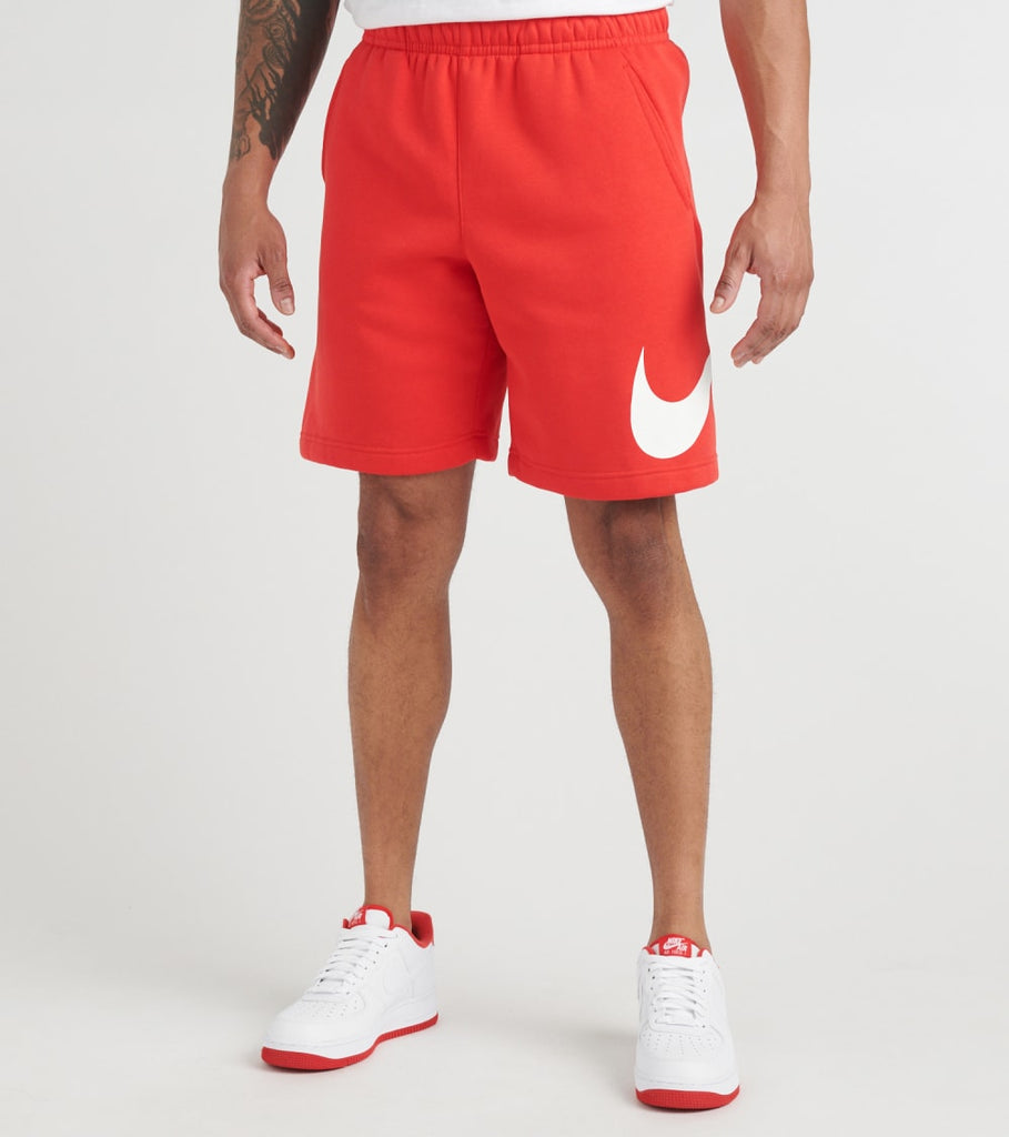 white and red nike shorts