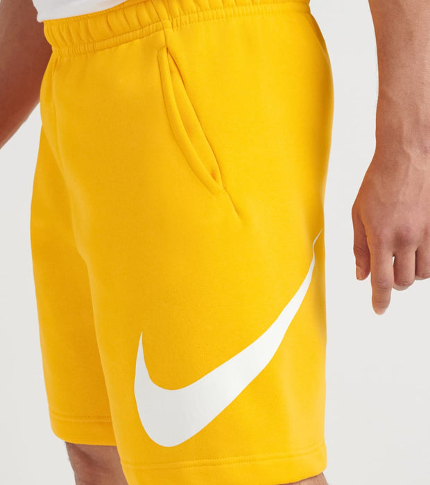 nike sweat shorts yellow