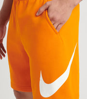 orange nike sweat shorts