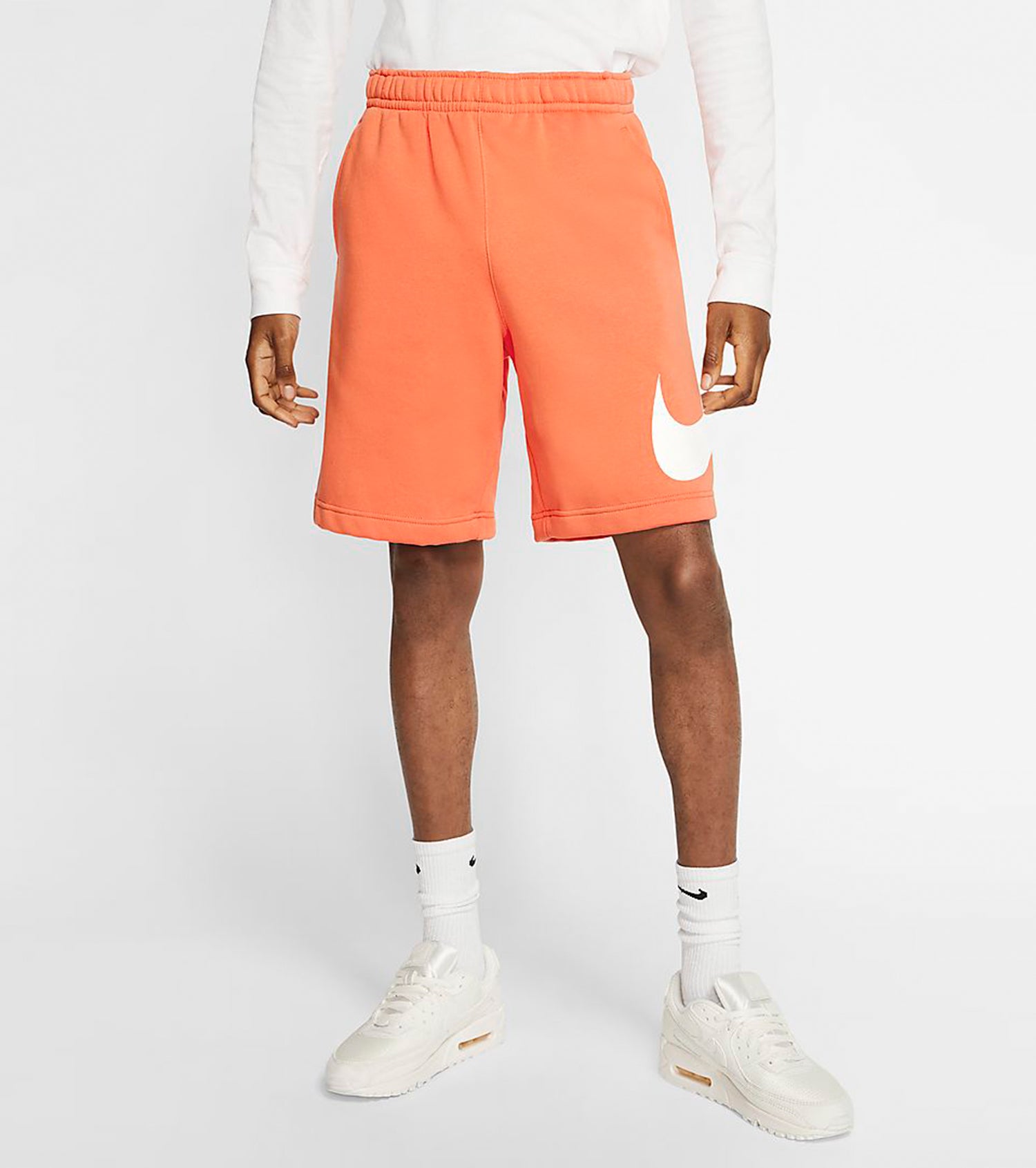 Nike NSW Club Shorts in Orange Trance 