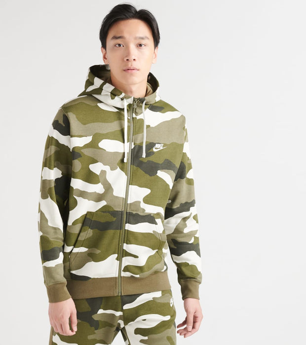 nike camo hoodie green