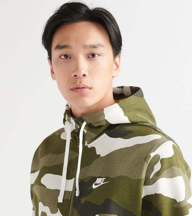 nike green camo hoodie