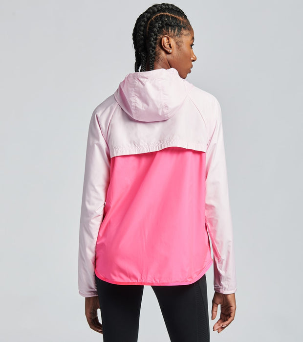 nike windrunner jacket pink and white