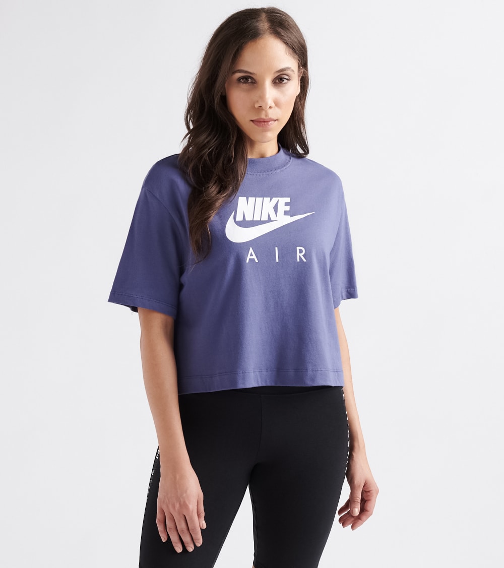 nike air purple crop top