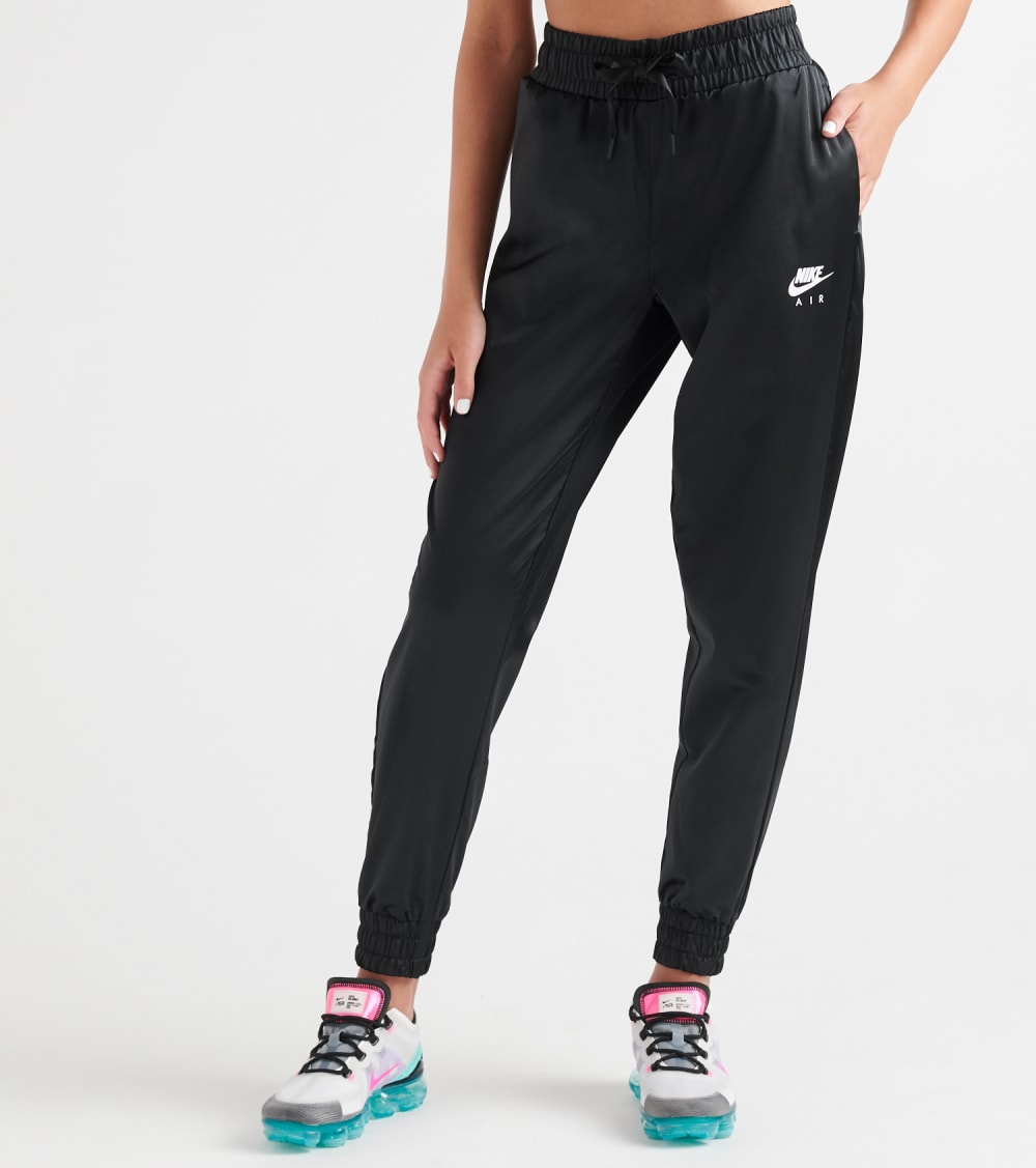 nike air satin track pants black