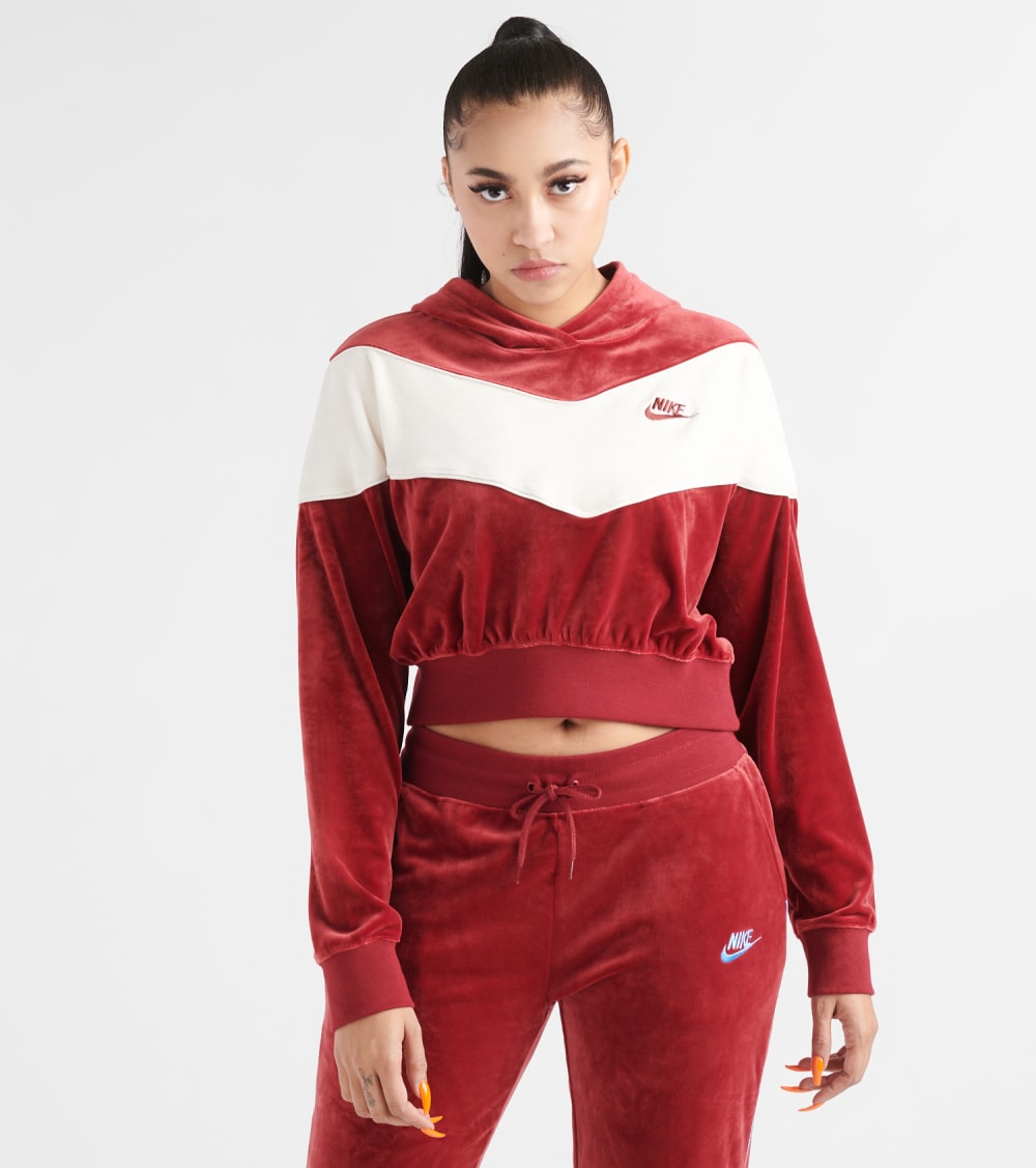 Nike Plush Heritage Hoodie in Red Size 