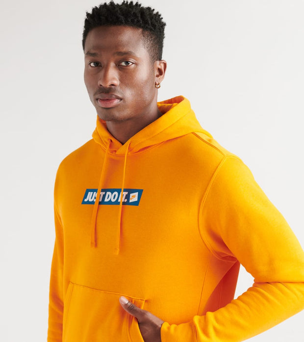 orange nike just do it hoodie