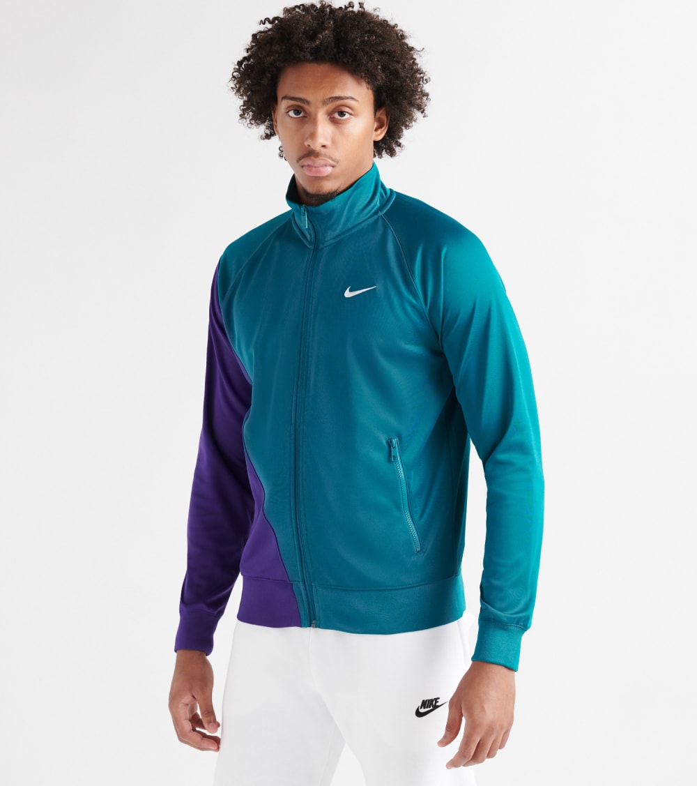 purple and turquoise nike jacket