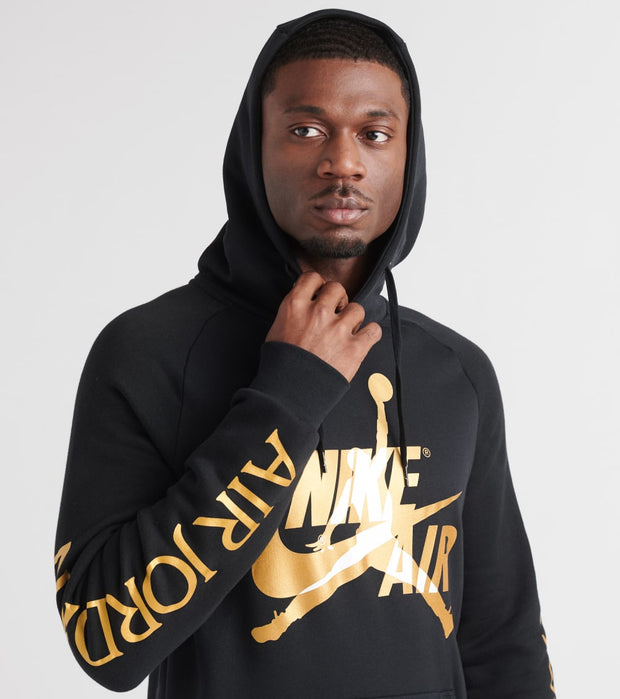 black and gold jordan hoodie