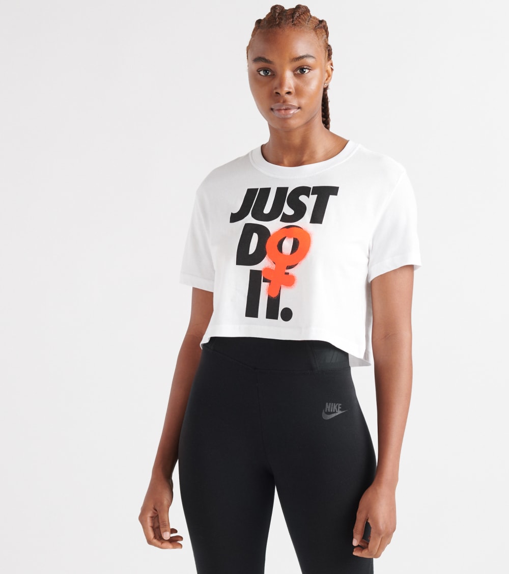 nike just do it cropped t shirt