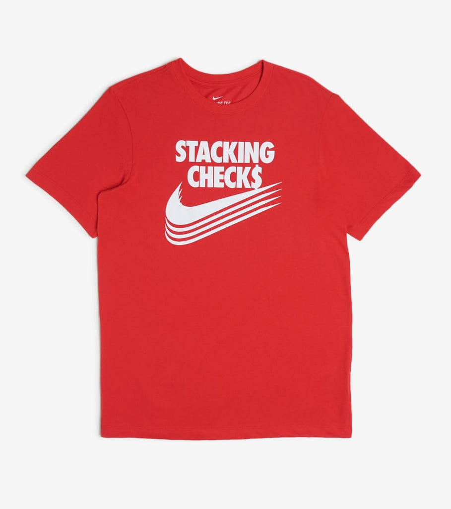 Nike Stacking Checks Dry Fit Tee (Red 