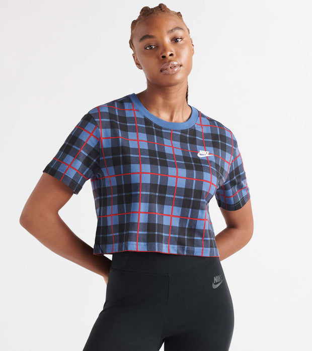 nike plaid crop top